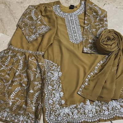 BRAND NEW HEAVY EMBROIDERED DRESS PARTY WEAR