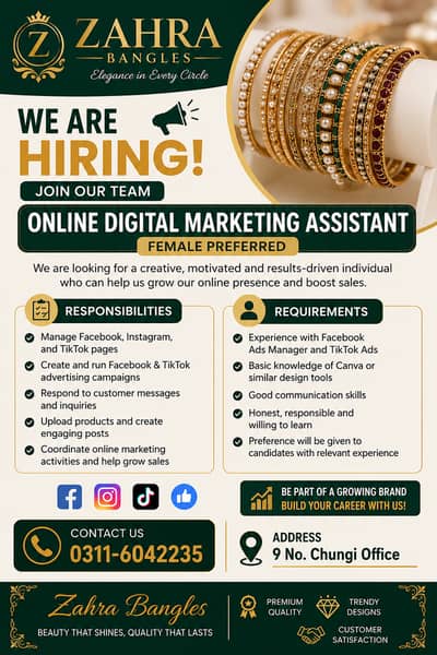 Job Opportunity – Digital Marketing Assistant