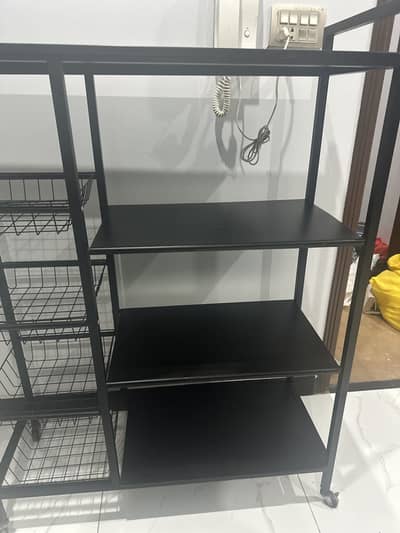 Portable kitchen storage trolley