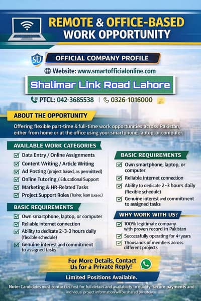 Part time job available;Online earning;Home work