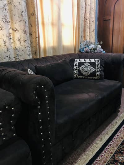7 seaters velvet sofa and tables for sale