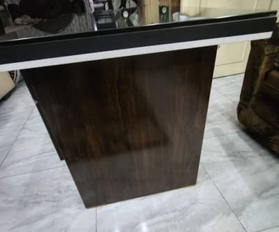 brand new office table with top glass
