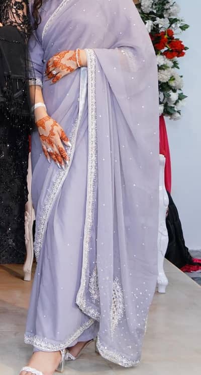 Grey Beautiful Saree