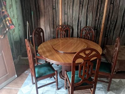 dark green chair dinning table 6 sit