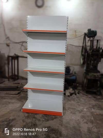 Wall racks double side  cash counter shopping trolley basket available