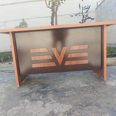 Custom Chipboard Office Desk / Reception Counter with Lockable Storage