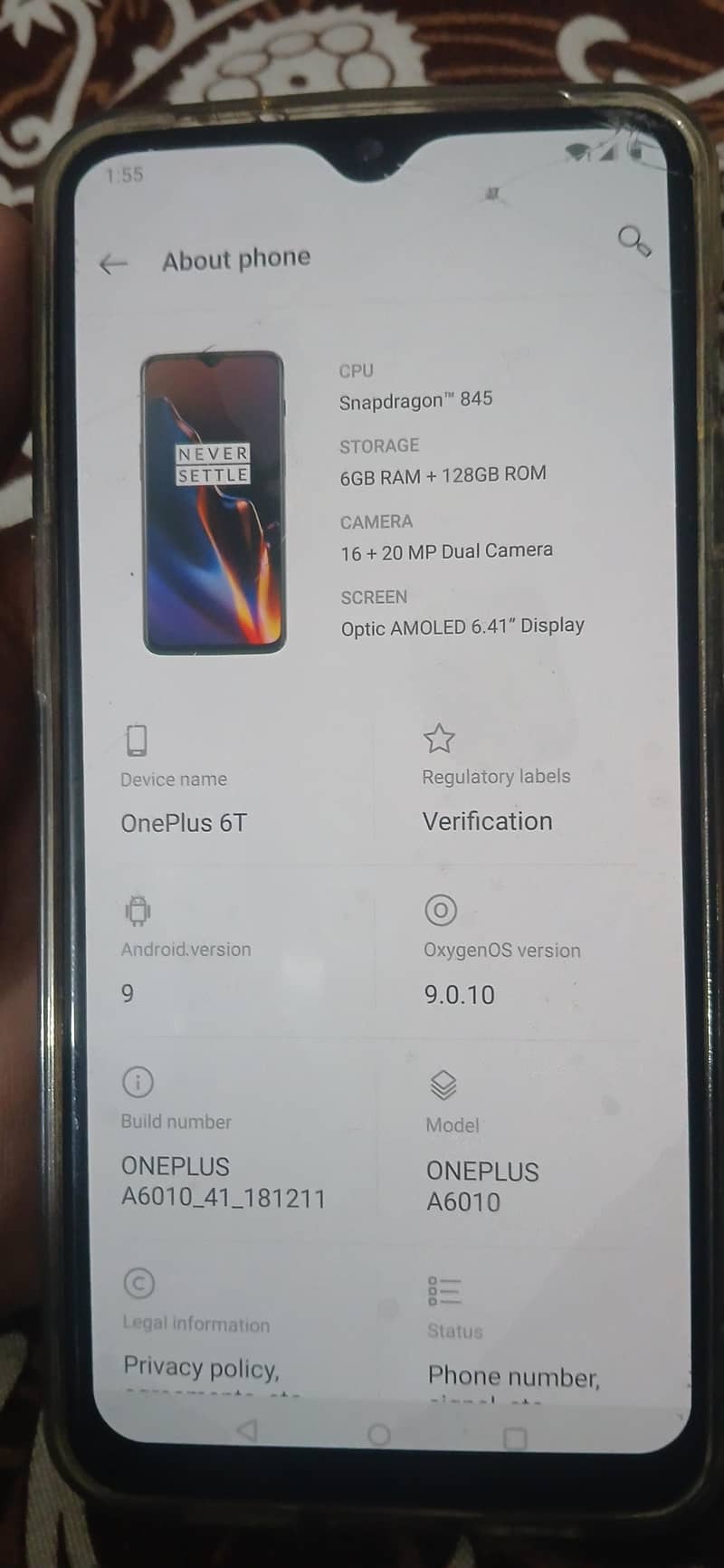 One Plus 6T 1