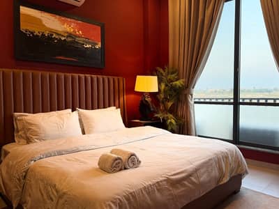 Daily basis and Weekly basis, Two bedrooms fully furnished luxury apartments available for rent Gulberg greens Islamabad project Skypark One