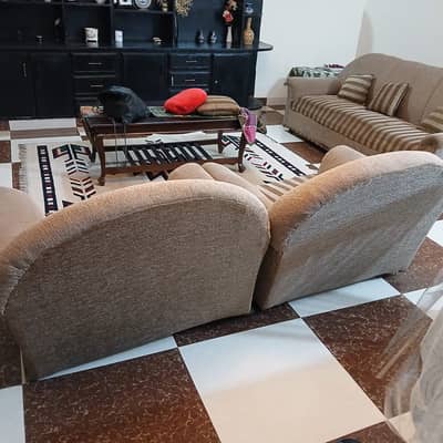5 Seater Sofa Set (3+1+1) with cusions