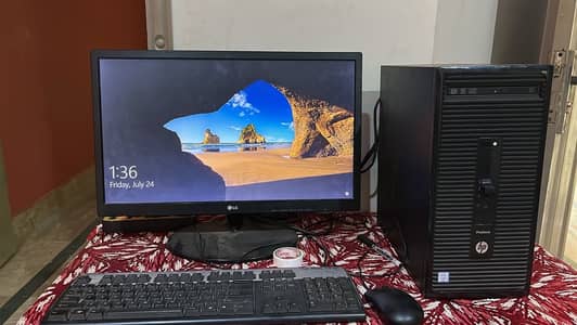 Hp Prodesk 400 G3 MT Core i5 6th Gen 8Gb Ram 256 SSD 22 inch LCD