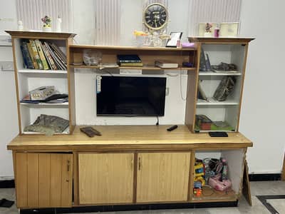 Sheet TV Unit with Glass Showcases | Premium Quality