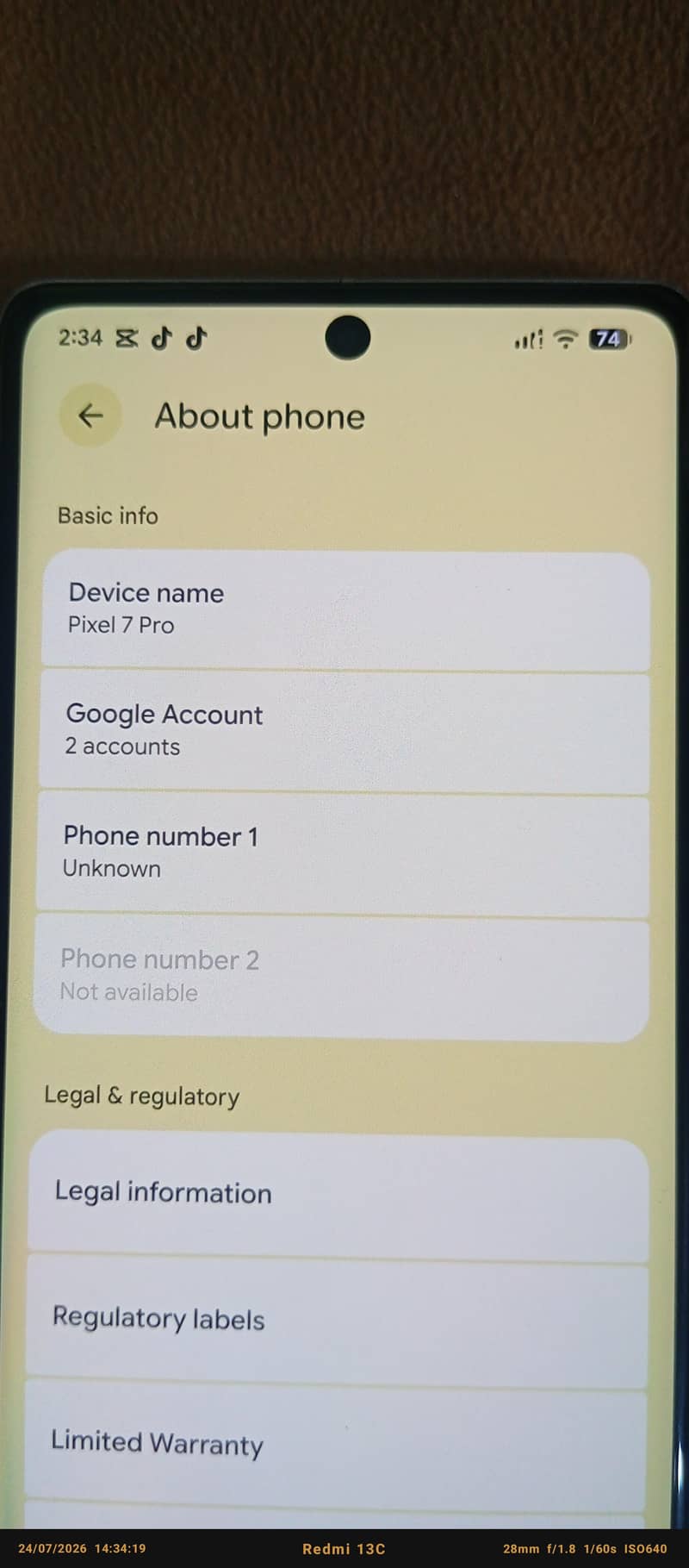 Google Pixel 7 Pro 7