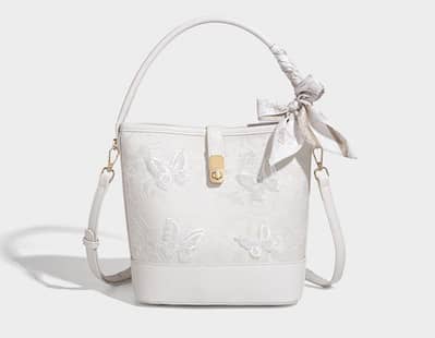 Brand New White Butterfly Handbag