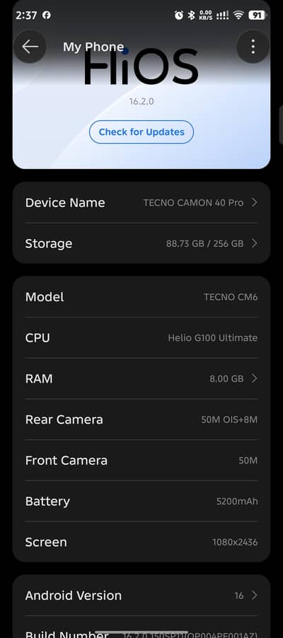 Tecno camon 40 pro 8/256 official pta PTA approved