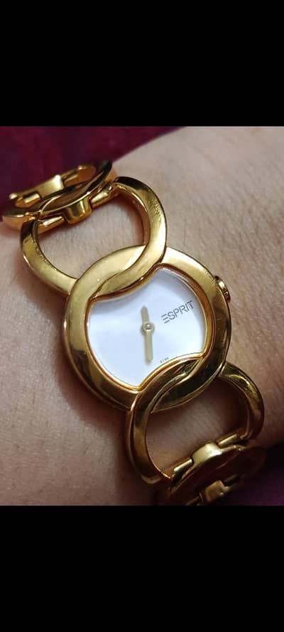 Esprit Women's Fashion Gold Color Dial Watch
