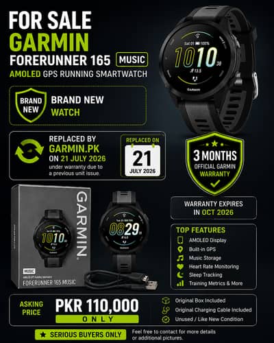 Garmin Forerunner 165 Music | Brand New | AMOLED GPS Smartwatch