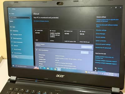 Acer core i5 5th Generation,8GB Ram,256GB SSD