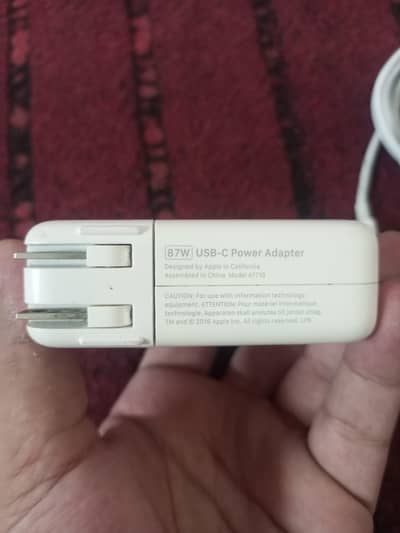 87 watt type-c adopter for Mac book 100% original with cable