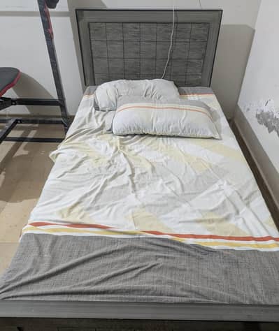 Single Bed with side table almost new