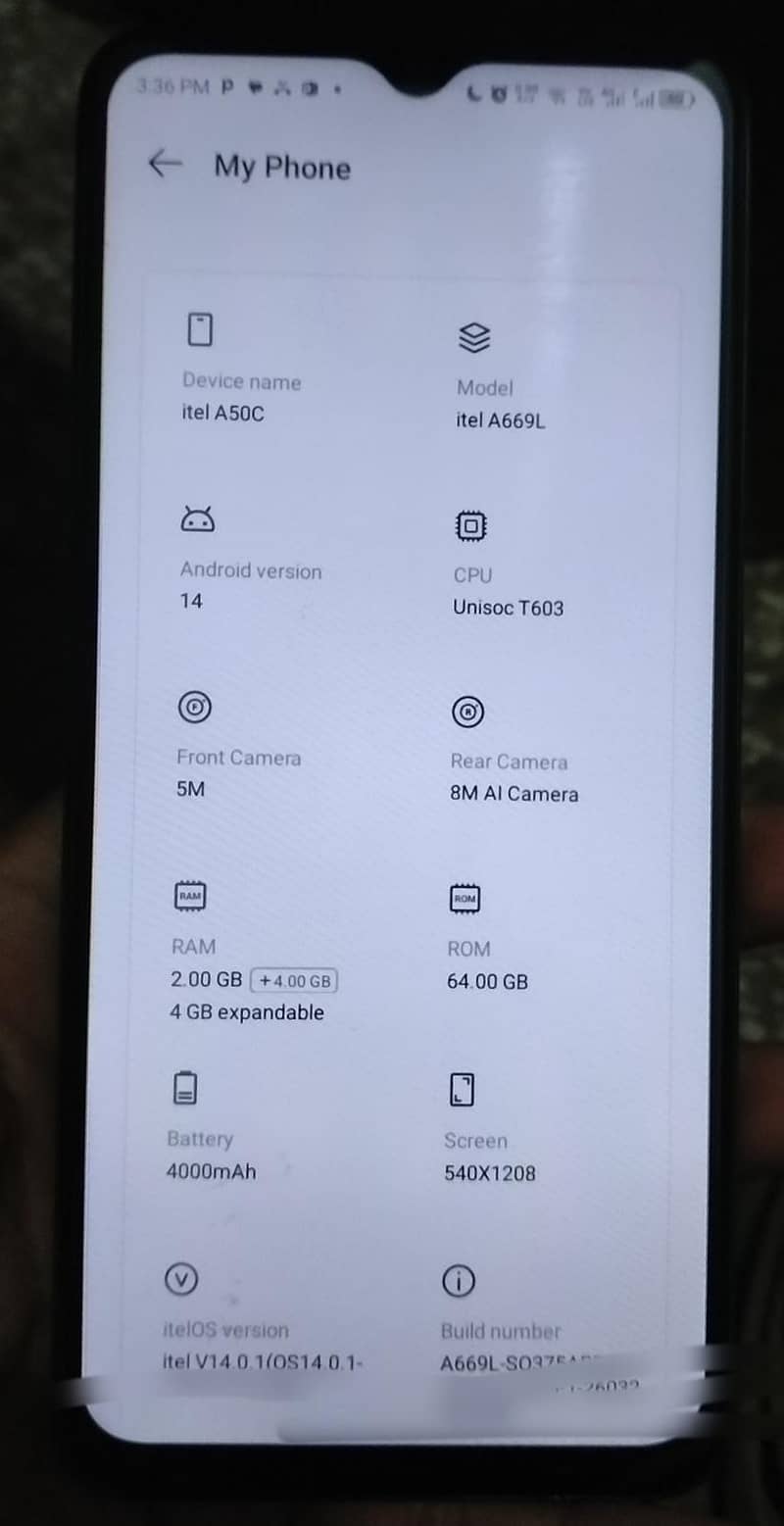 Itel A50C 5
