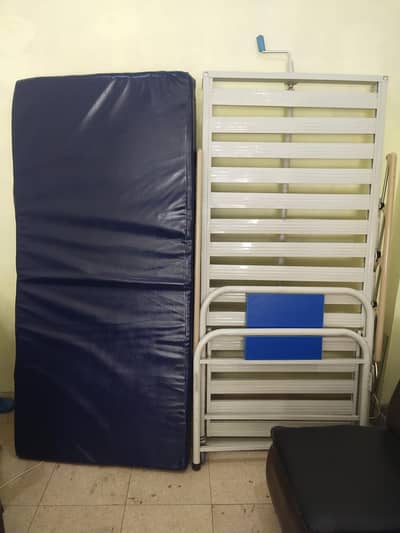 medical iron bed with mattress for sale
