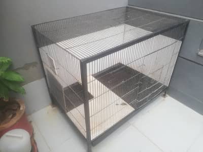 Cage Very Good Condition. Steel Cage with Tray. Black.