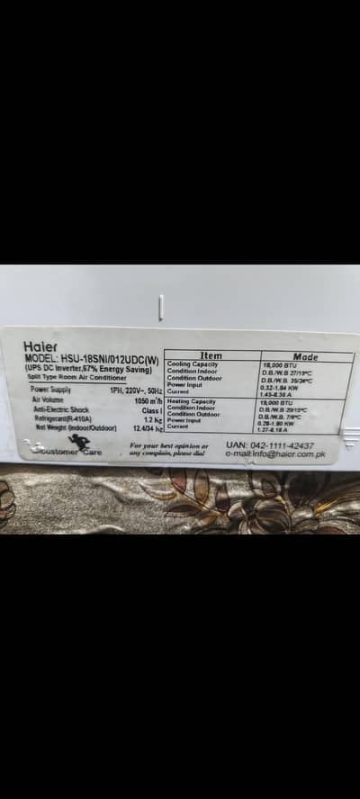 Haier DC inverter new condition