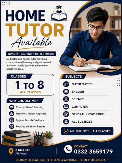 Home Tutor Available In Karachi