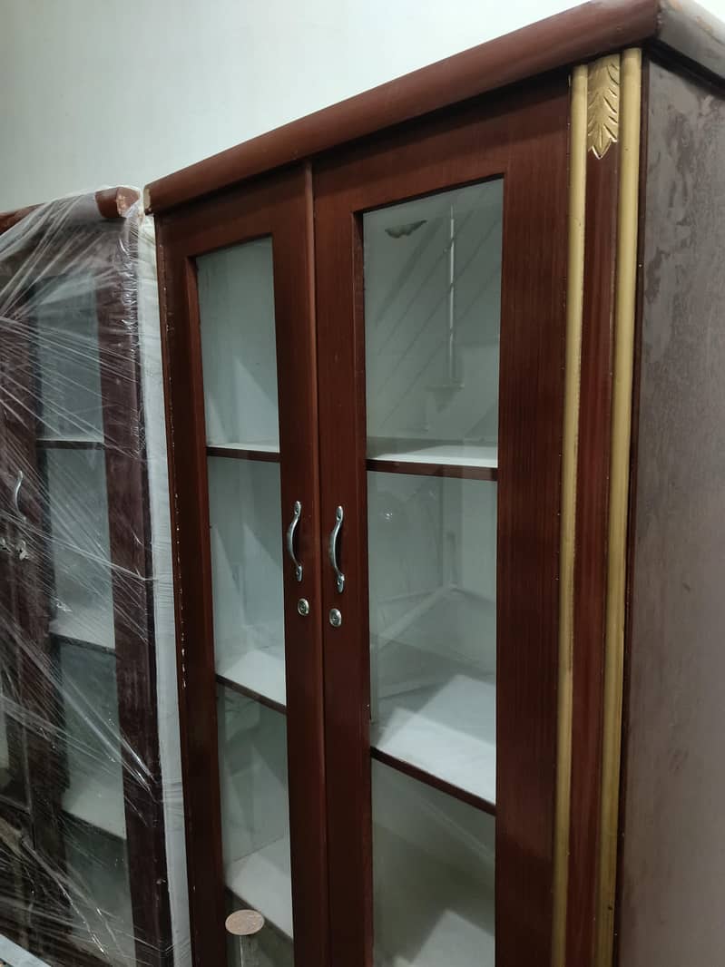 2 Wooden Glass Showcase / Premium Display Cabinets/Solid Wooden/Lahore 1