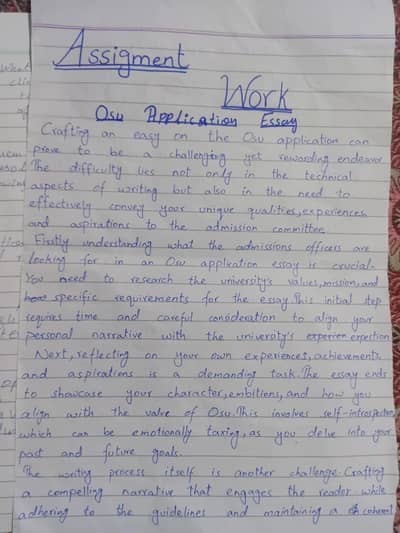 Assignment writing