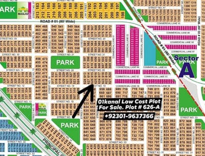01Kanal Sector-A Low Price Cost of Land plot For Sale
