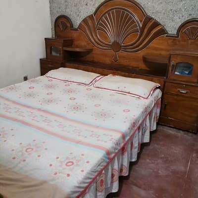 Double Bed with Matress & Almirah Showcase.