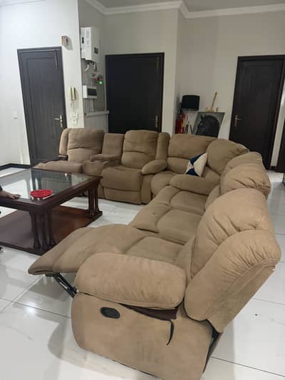 Luxury Recliner Sofa Set (3+2+1) | Imported | Excellent Condition