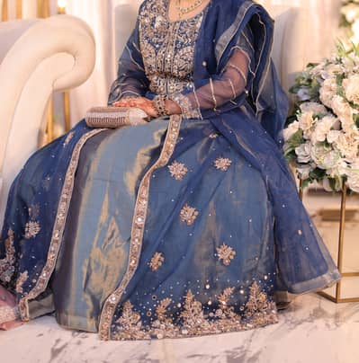 Beautiful Zinc maxi , perfect for Walima, engagement and reception.