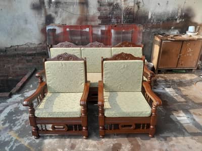 wooden sofa set