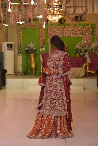 Used Bridal Sharara Set – Worn Once | Excellent Condition
