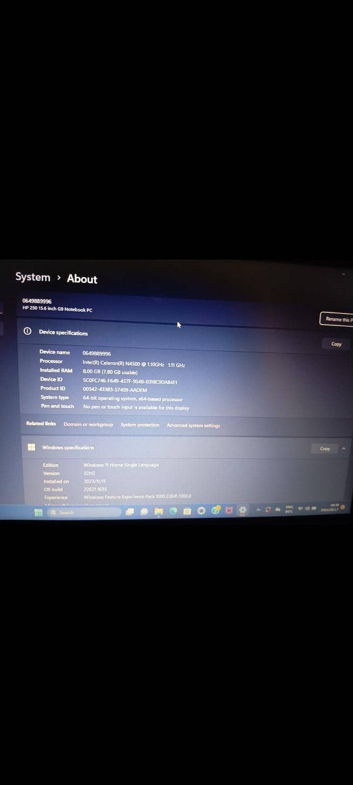 HP Notebook G9 1
