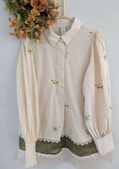 Y. A. S Premium Pinterestly Floral Embroidered Shirt W