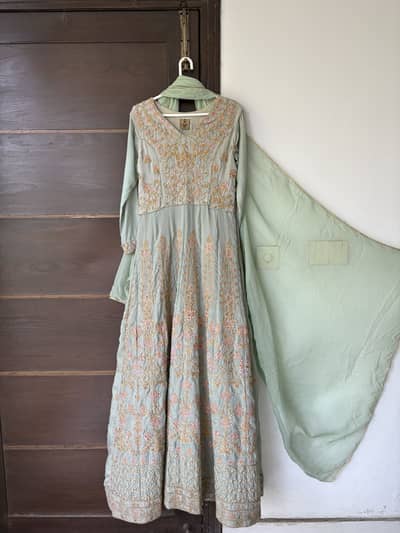 Mint Green 2 pc stitched small size dress.