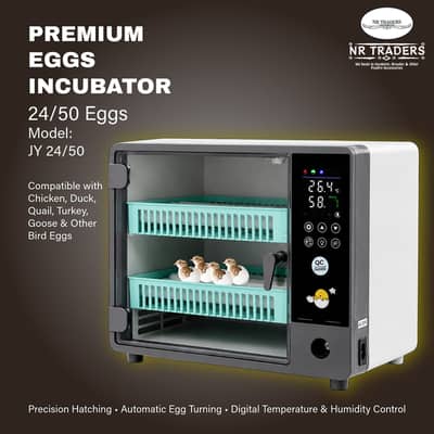 AC/DC Dual Power Oven Type Automatic Egg Incubator 24/50 Eggs