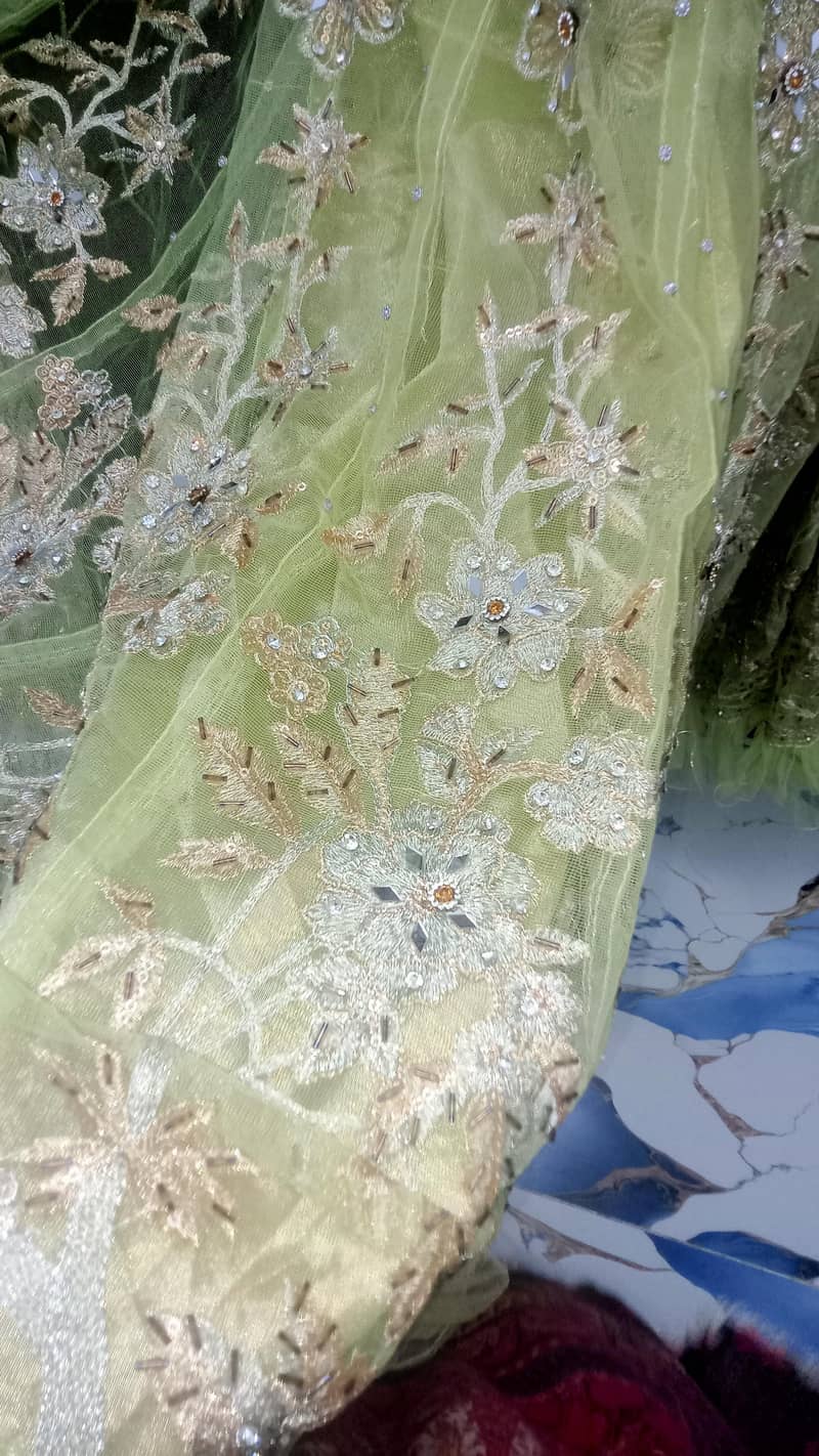 pista color maxi and grey colour lehenga 3