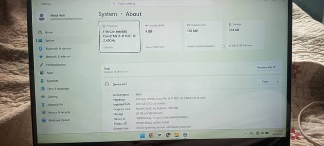 Core i5, 11th gen, touch 360