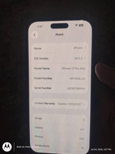 Apple iPhone 17 Pro Max. jv.  100 help can't cycle 17