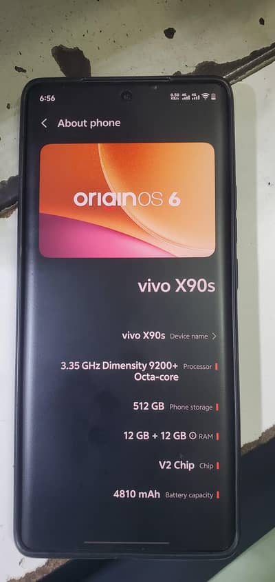 Vivo X90s official pta approved 12+12 512
