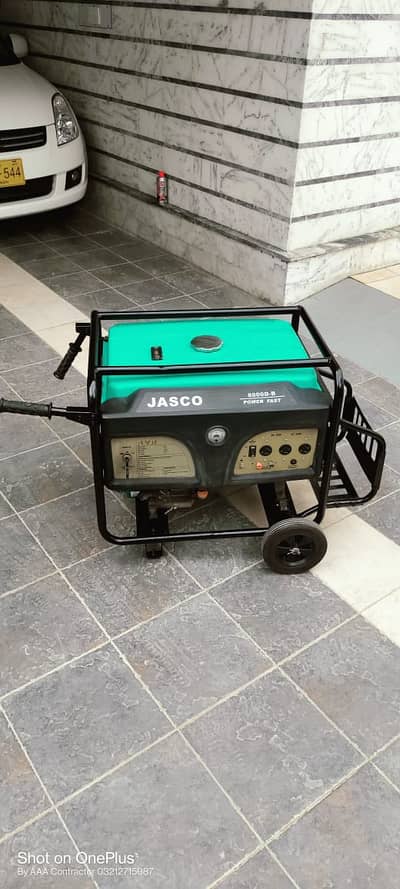 JASCO 6.5 KW/8 KVA SELF START Petrol/Gas GENERATOR W/ BATTERY & WHEEL