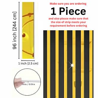 Golden / Silver Acrylic Mirror Strips for wall