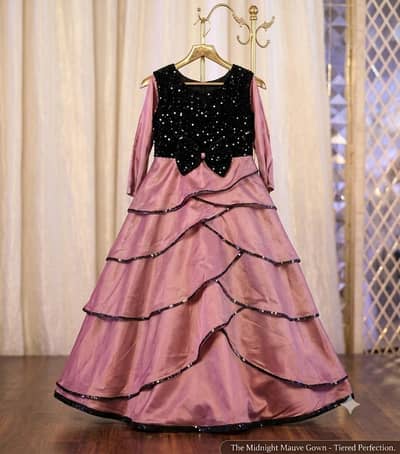 Mauve pinkish laced maxi