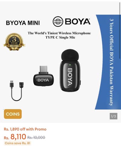 Boya Mini Noise Cancellation Microphone