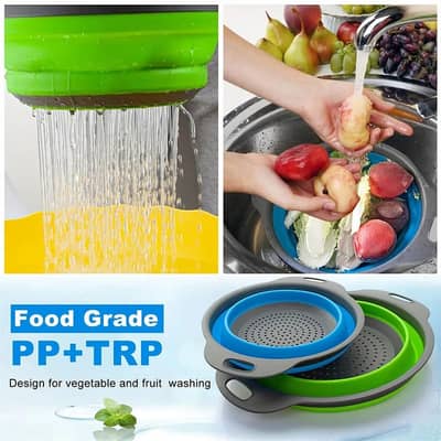 Foldable Silicone Colander - Sabzi Phal Dhone Wali Channi