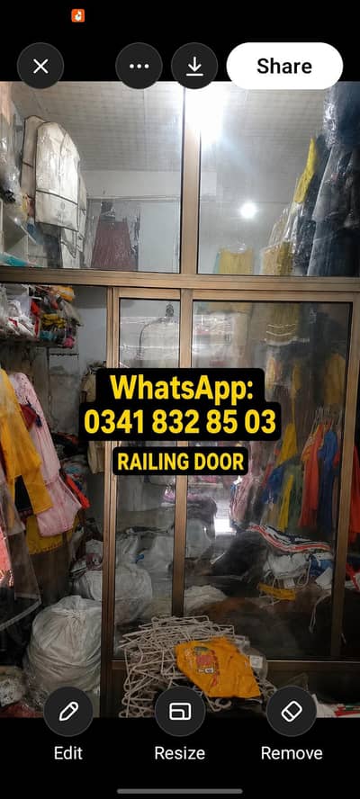 glass door shop for office and home decoration